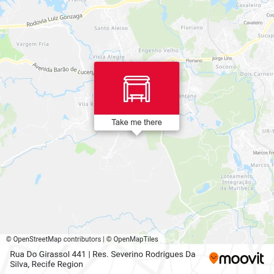 Rua Do Girassol 441 | Res. Severino Rodrigues Da Silva map