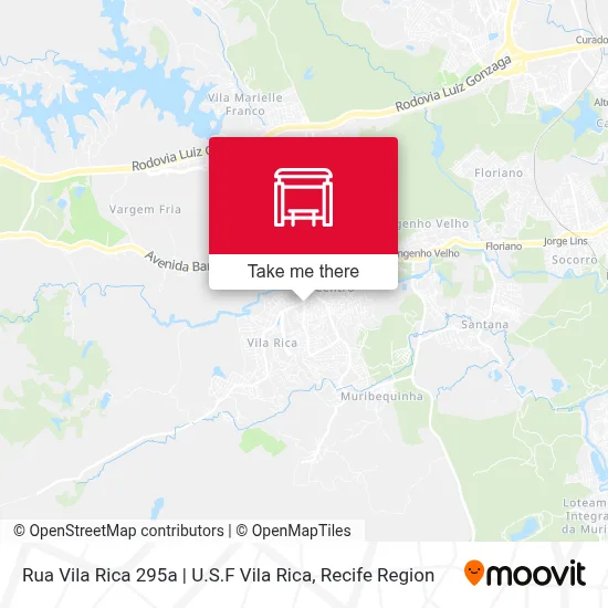 Rua Vila Rica 295a | U.S.F Vila Rica map