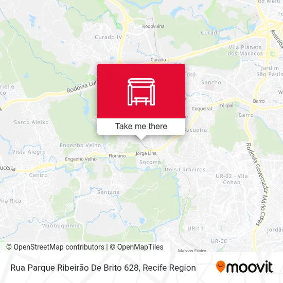Rua Parque Ribeirão De Brito 628 map