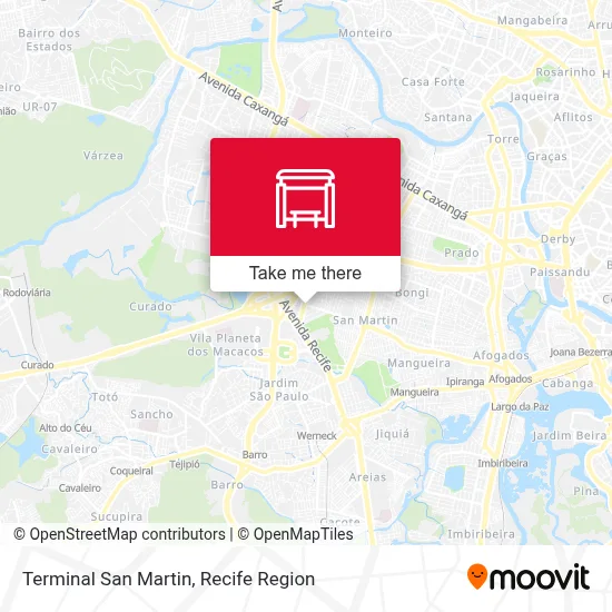 Terminal San Martin map