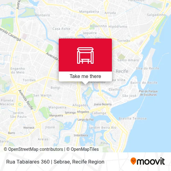 Rua Tabaiares 360 | Sebrae map
