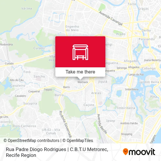 Rua Padre Diogo Rodrigues | C.B.T.U Metrorec map
