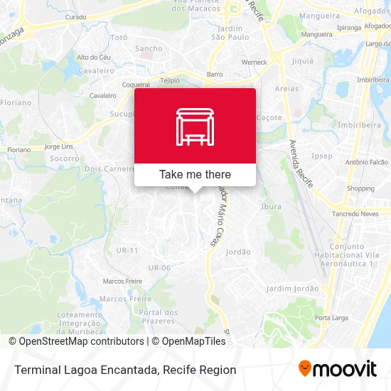 Terminal Lagoa Encantada map