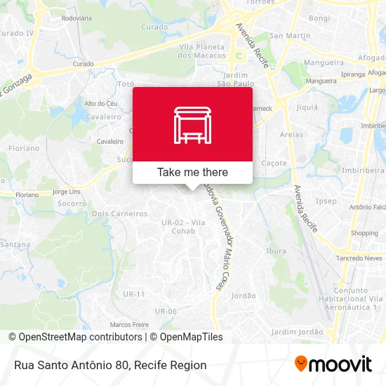Rua Santo Antônio 80 map