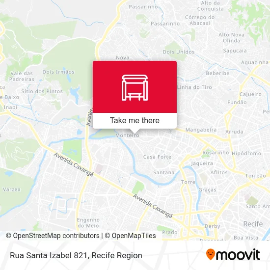 Rua Santa Izabel 821 map