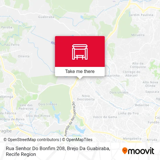 Rua Senhor Do Bonfim 208, Brejo Da Guabiraba map
