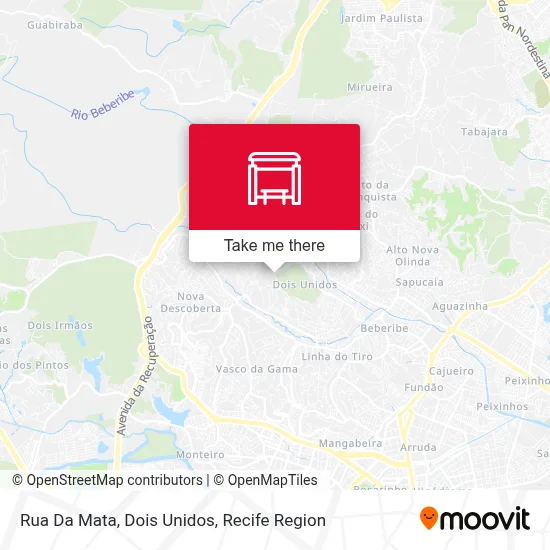 Rua Da Mata, Dois Unidos map