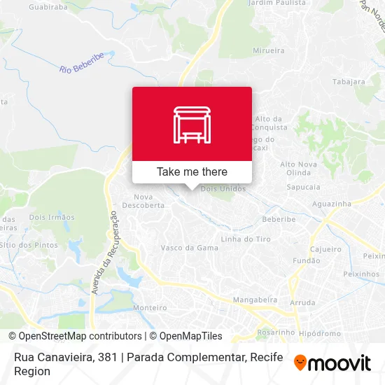 Rua Canavieira, 381 | Parada Complementar map