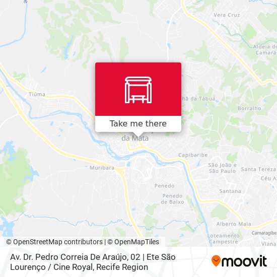 Av. Dr. Pedro Correia De Araújo, 02 | Ete São Lourenço / Cine Royal map