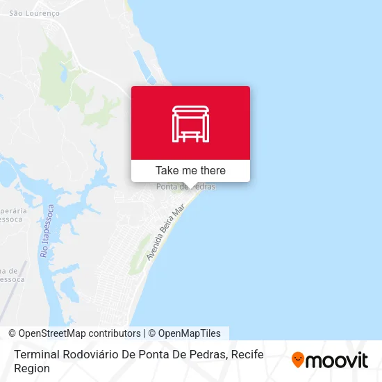 Terminal Rodoviário De Ponta De Pedras map