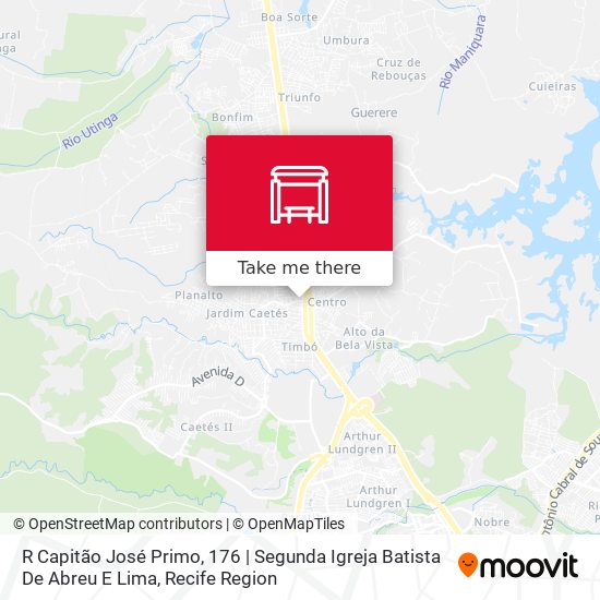 Mapa R Capitão José Primo, 176 | Segunda Igreja Batista De Abreu E Lima