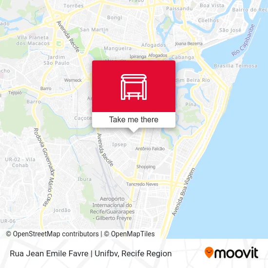 Rua Jean Emile Favre | Unifbv map