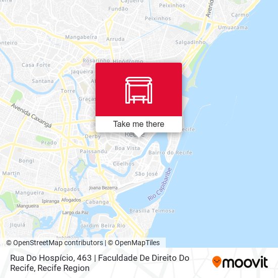 Mapa Rua Do Hospício, 463 | Faculdade De Direito Do Recife