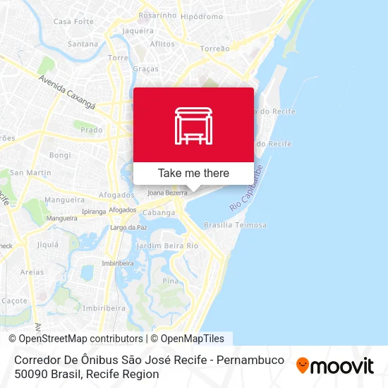 Corredor De Ônibus São José Recife - Pernambuco 50090 Brasil map