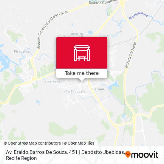 Av.  Eraldo Barros De Souza, 451 | Depósito Jbebidas map