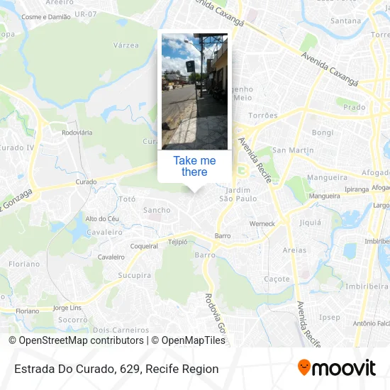 Estrada Do Curado, 629 map