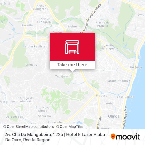 Mapa Av. Chã Da Mangabeira, 122a | Hotel E Lazer Piaba De Ouro