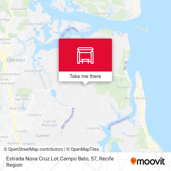 Estrada Nova Cruz Lot Campo Belo, 57 map