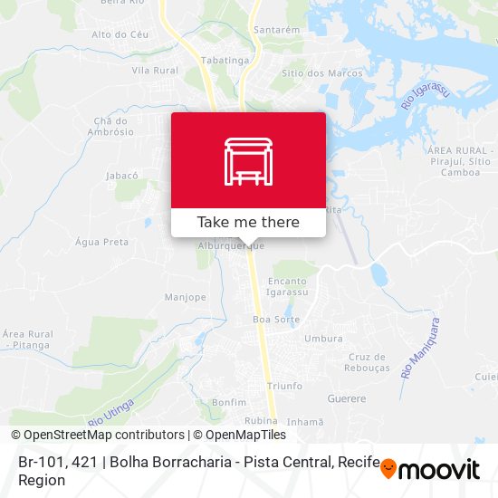 Br-101, 421 | Bolha Borracharia - Pista Central map