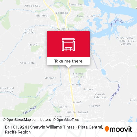 Br-101, 924 | Sherwin Williams Tintas - Pista Central map