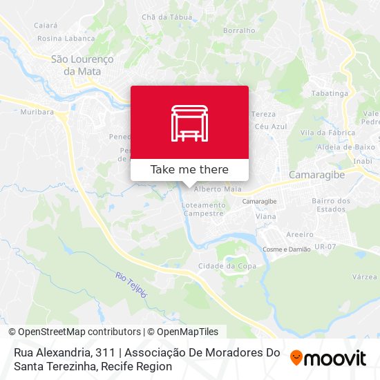 Mapa Rua Alexandria, 311 | Associação De Moradores Do Santa Terezinha