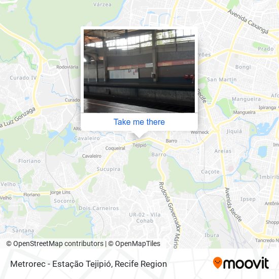 Mapa Metrorec - Estação Tejipió