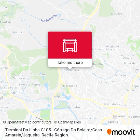 Terminal Da Linha C105 - Córrego Do Boleiro / Casa Amarela / Jaqueira map