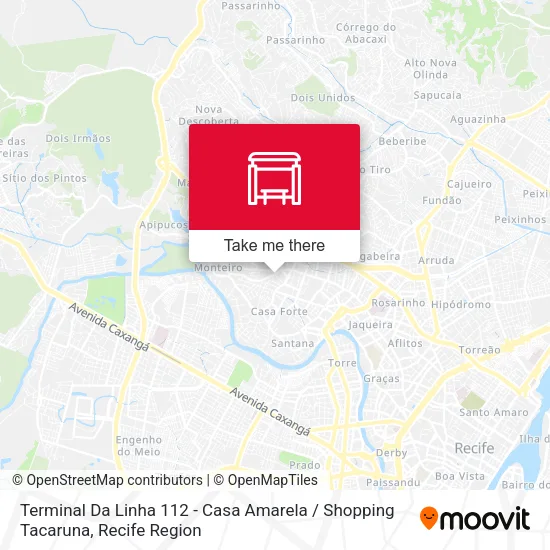 Terminal Da Linha 112 - Casa Amarela / Shopping Tacaruna map