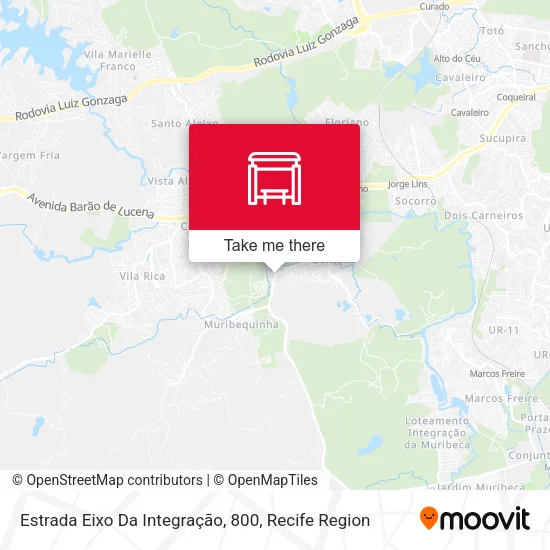 Estrada Eixo Da Integração, 800 map