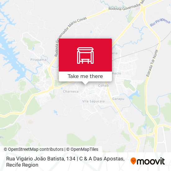 Rua Vigário João Batista, 134 | C & A Das Apostas map