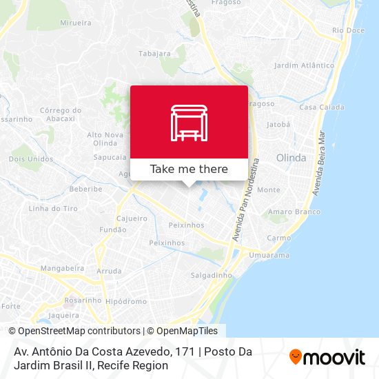 Av. Antônio Da Costa Azevedo, 171 | Posto Da Jardim Brasil II map