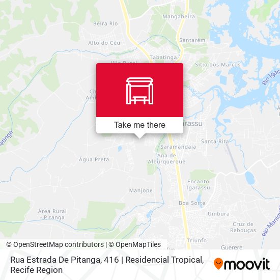 Rua Estrada De Pitanga, 416 | Residencial Tropical map