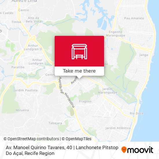 Mapa Av. Manoel Quirino Tavares, 40 | Lanchonete Pitstop Do Açaí