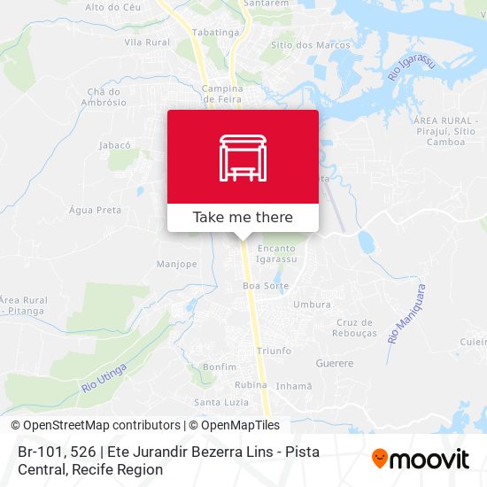 Br-101, 526 | Ete Jurandir Bezerra Lins - Pista Central map