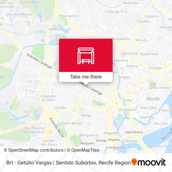Brt - Getúlio Vargas | Sentido Subúrbio map