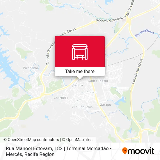 Rua Manoel Estevam, 182 | Terminal Mercadão - Mercês map