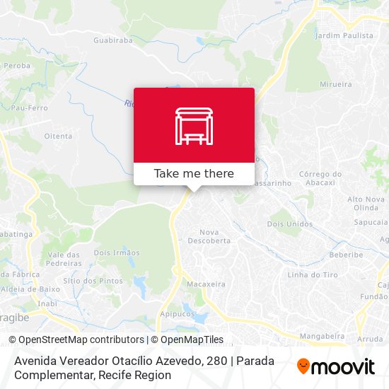 Avenida Vereador Otacílio Azevedo, 280 | Parada Complementar map