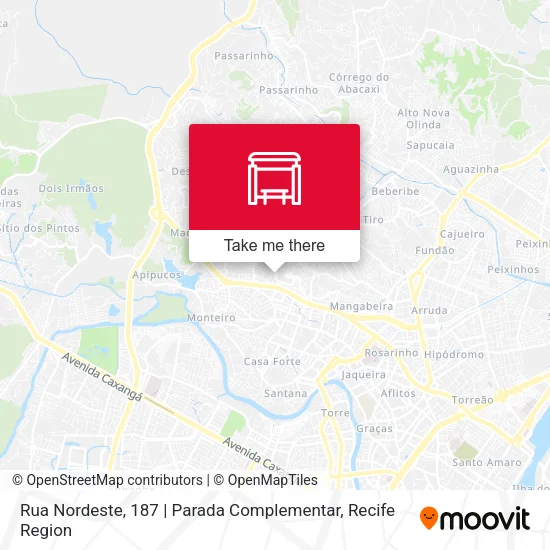 Rua Nordeste, 187 | Parada Complementar map