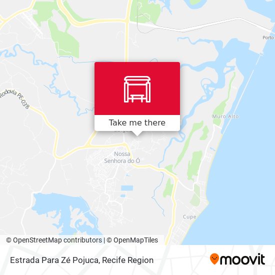 Estrada Para Zé Pojuca map