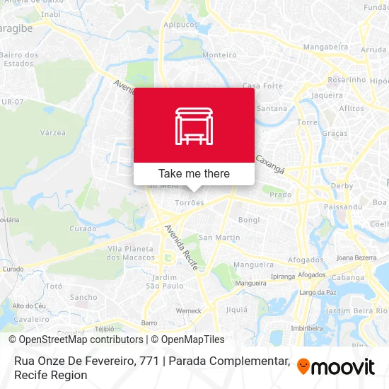 Rua Onze De Fevereiro, 771 | Parada Complementar map