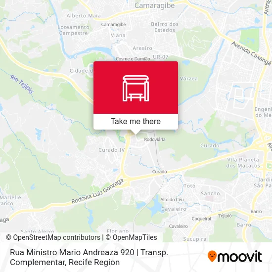 Rua Ministro Mario Andreaza 920 | Transp. Complementar map