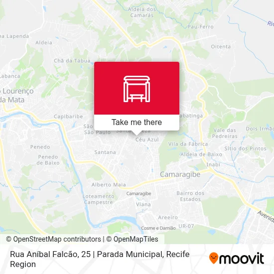 Rua Aníbal Falcão, 25 | Parada Municipal map