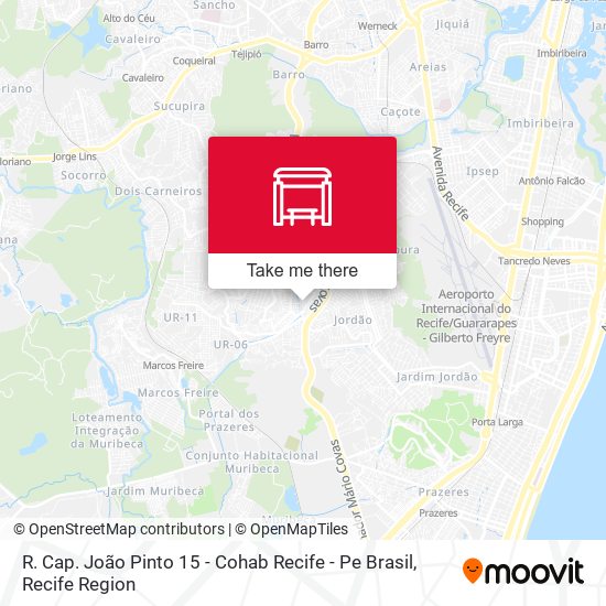 R. Cap. João Pinto 15 - Cohab Recife - Pe Brasil map