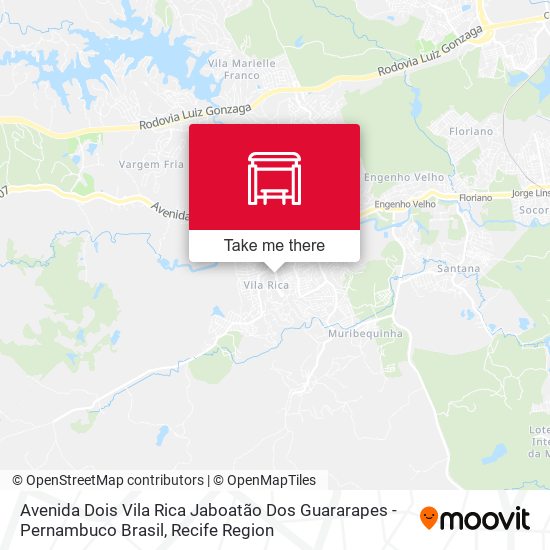 Avenida Dois Vila Rica Jaboatão Dos Guararapes - Pernambuco Brasil map