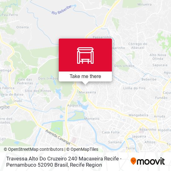 Travessa Alto Do Cruzeiro 240 Macaxeira Recife - Pernambuco 52090 Brasil map