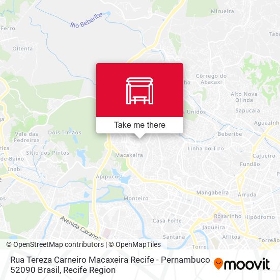 Rua Tereza Carneiro Macaxeira Recife - Pernambuco 52090 Brasil map