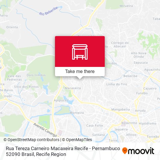 Rua Tereza Carneiro Macaxeira Recife - Pernambuco 52090 Brasil map