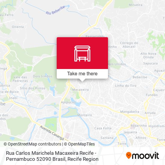 Rua Carlos Marichela Macaxeira Recife - Pernambuco 52090 Brasil map