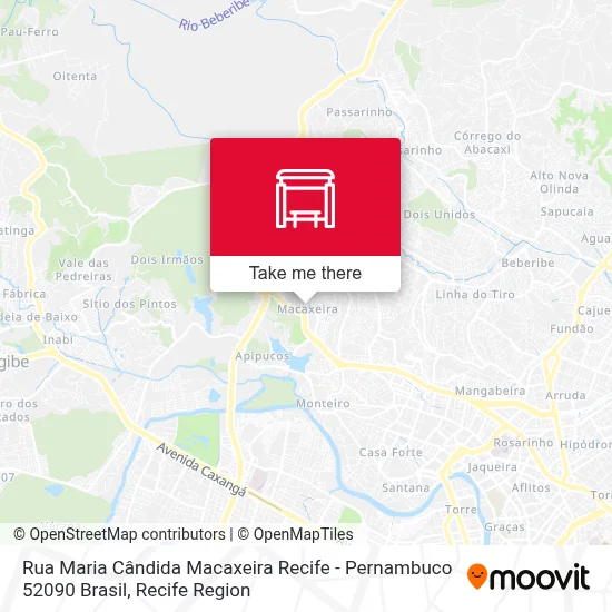 Rua Maria Cândida Macaxeira Recife - Pernambuco 52090 Brasil map