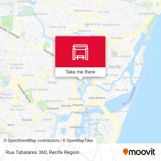 Rua Tabaiares 360 map